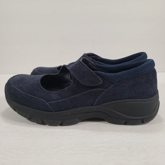 Lands End Navy Blue Suede All Weather Mary Jane Sneaker Women’s Size 6 - Picture 6 of 11